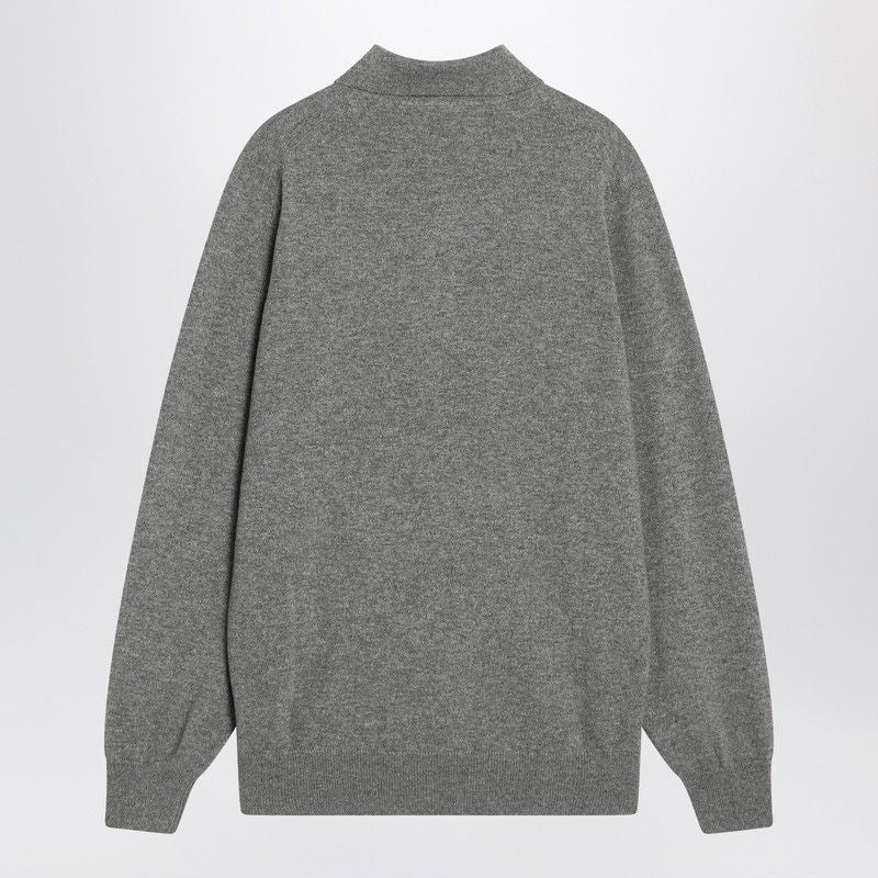 BRUNELLO CUCINELLI Men's Cashmere Polo with Front Buttons and Long Sleeves