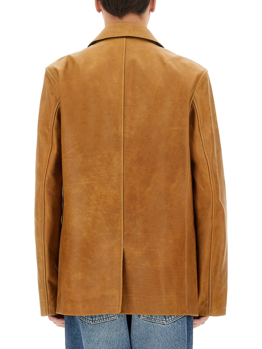 OUR LEGACY Men's Leather Opening Blazer