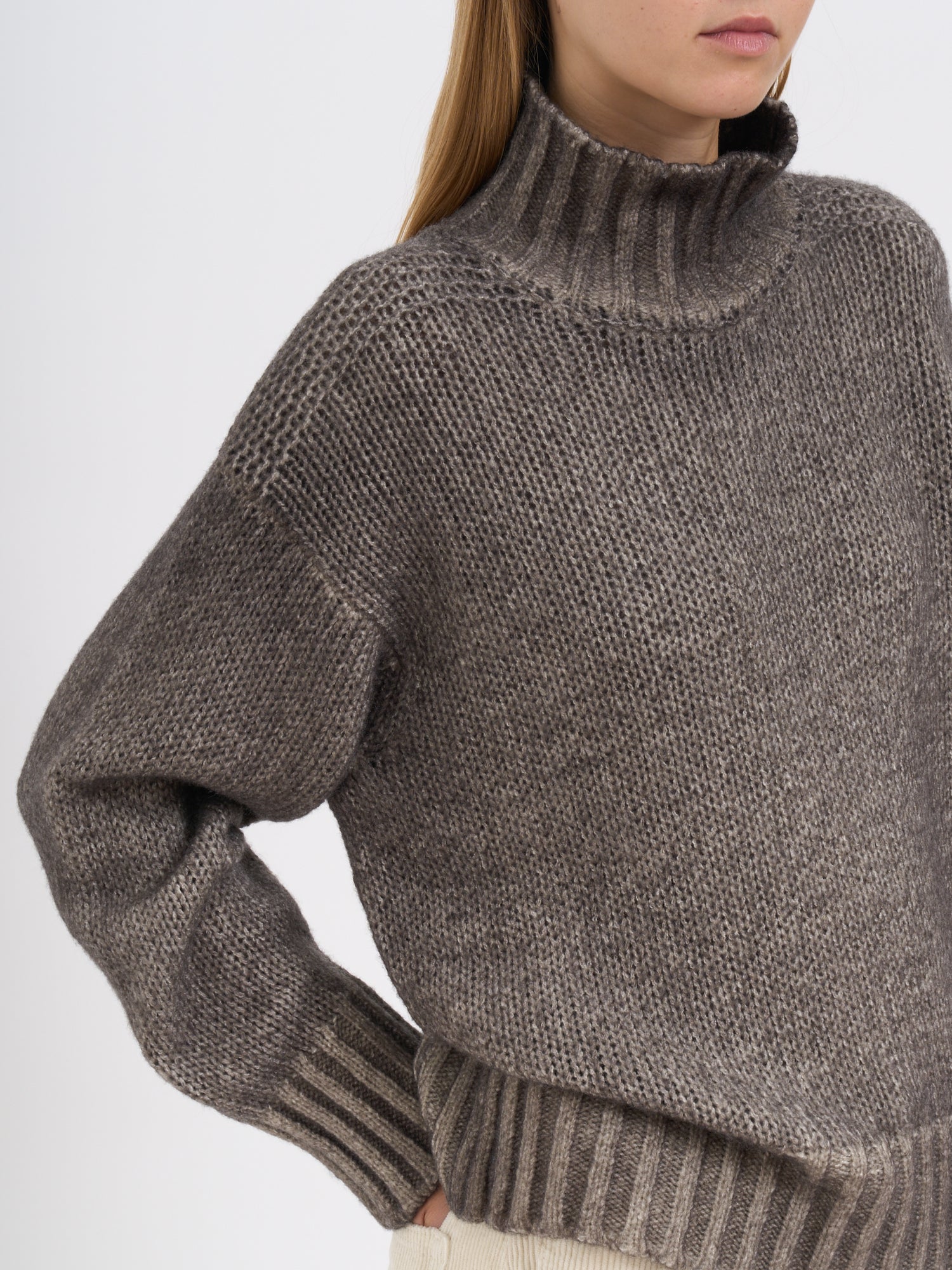 AVANT TOI Reversible Cashmere High Neck Sweater - Size S