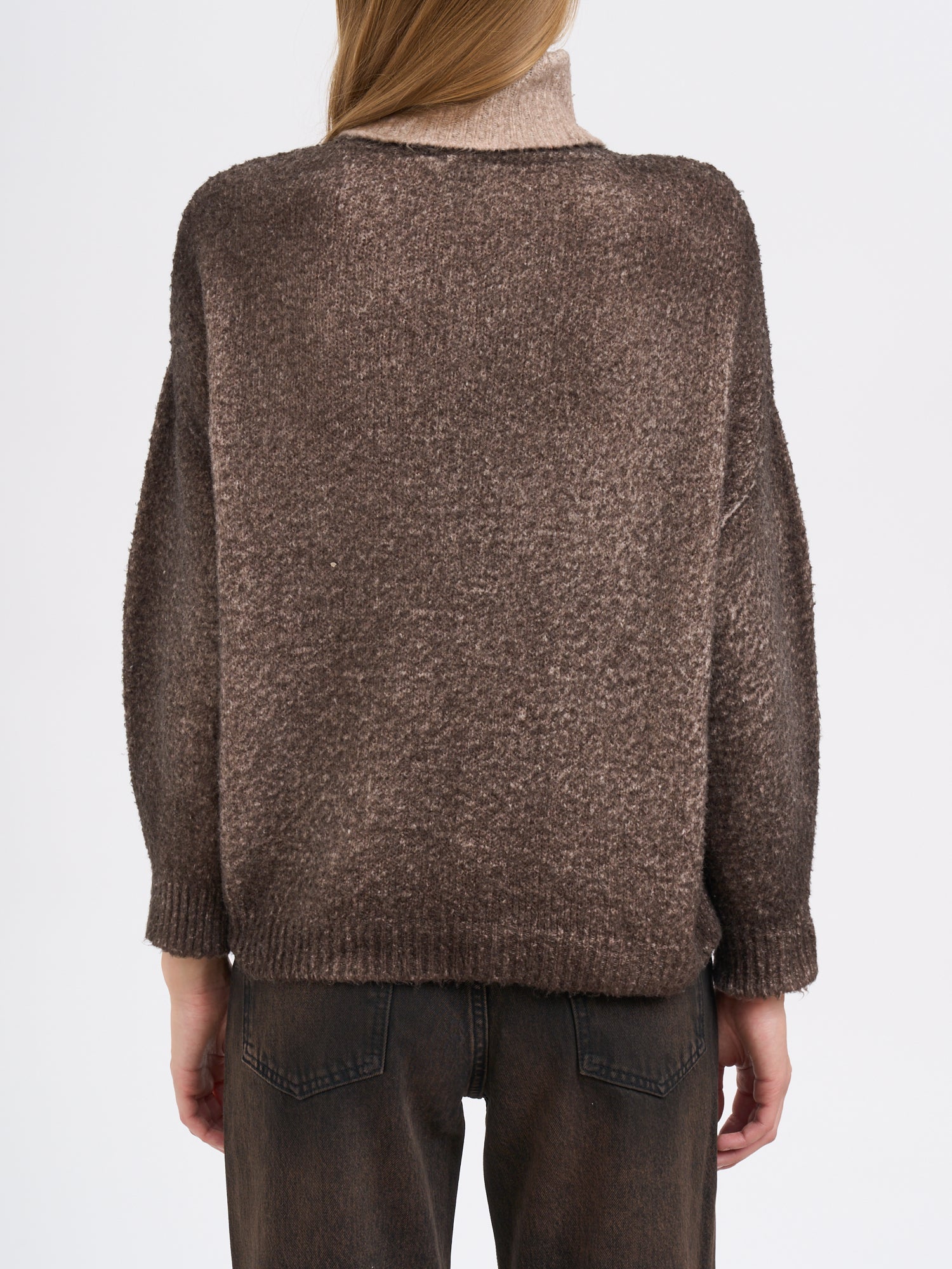 AVANT TOI Cotton High Neck Sweater with Wide Sleeves - Size S