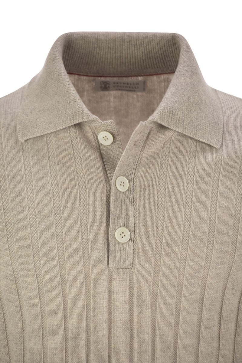 BRUNELLO CUCINELLI Cashmere Knit Polo Shirt