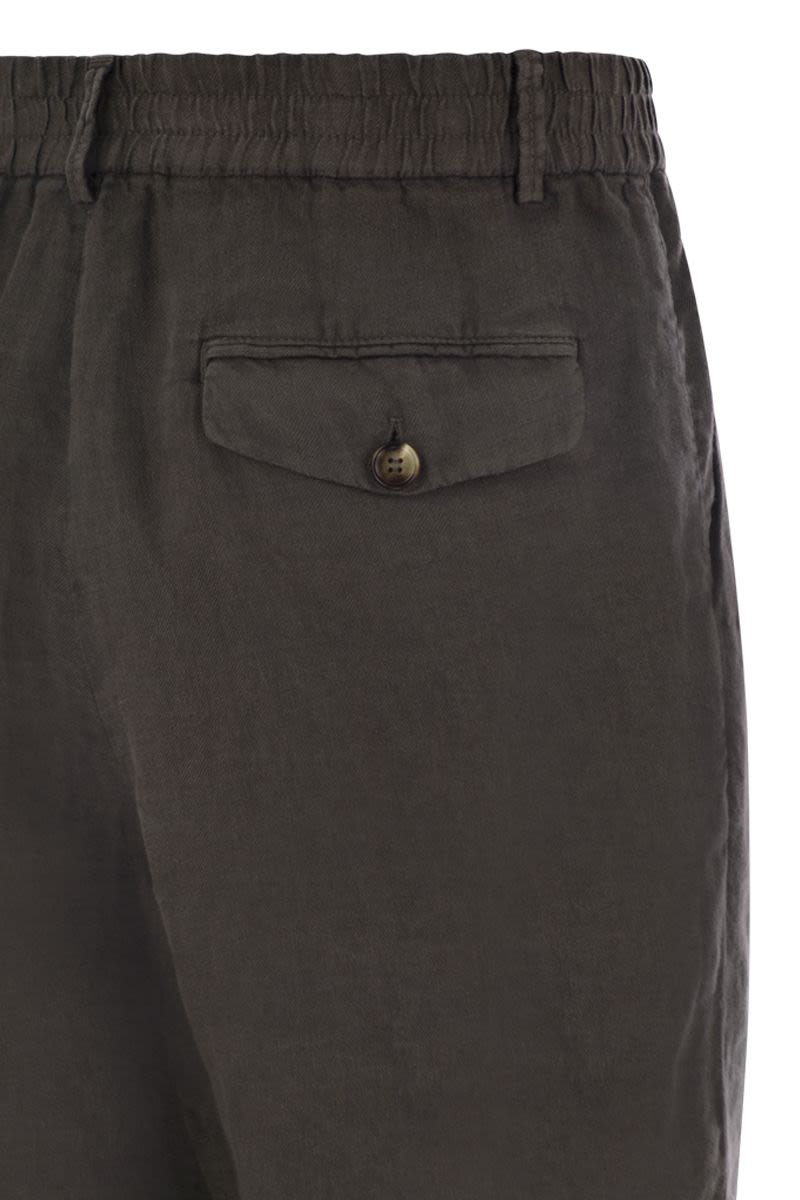 BRUNELLO CUCINELLI Bermuda Shorts in Light Linen Canvas