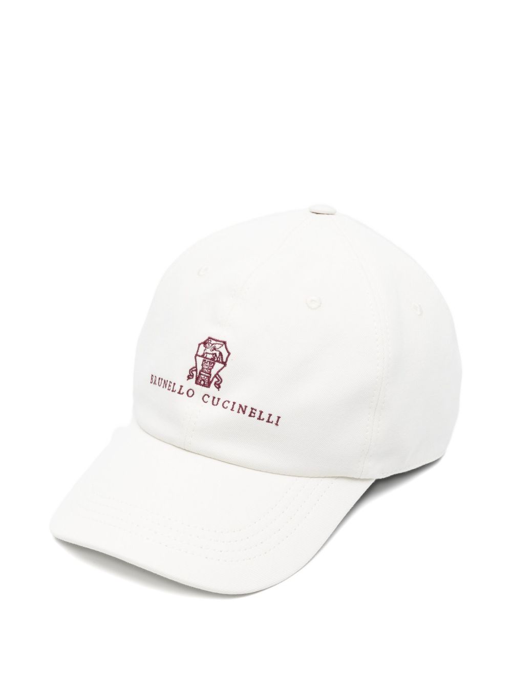 BRUNELLO CUCINELLI Embroidered Logo Cotton Baseball Cap