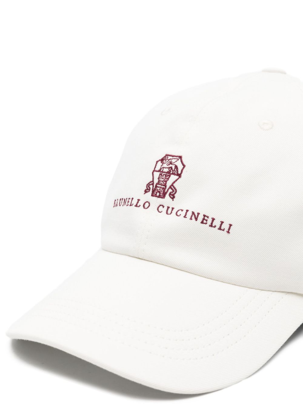 BRUNELLO CUCINELLI Embroidered Logo Cotton Baseball Cap
