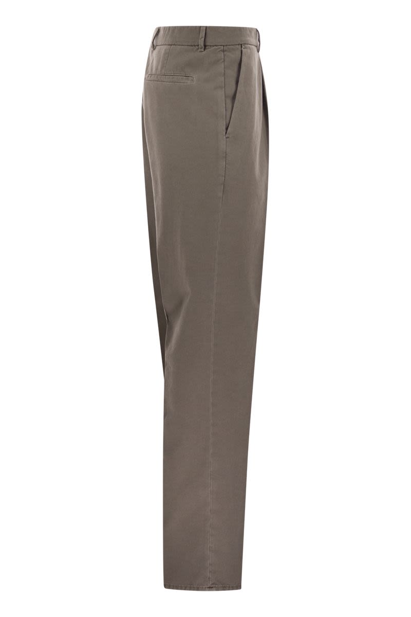 BRUNELLO CUCINELLI Leisure Fit Velvet Trousers with Darts
