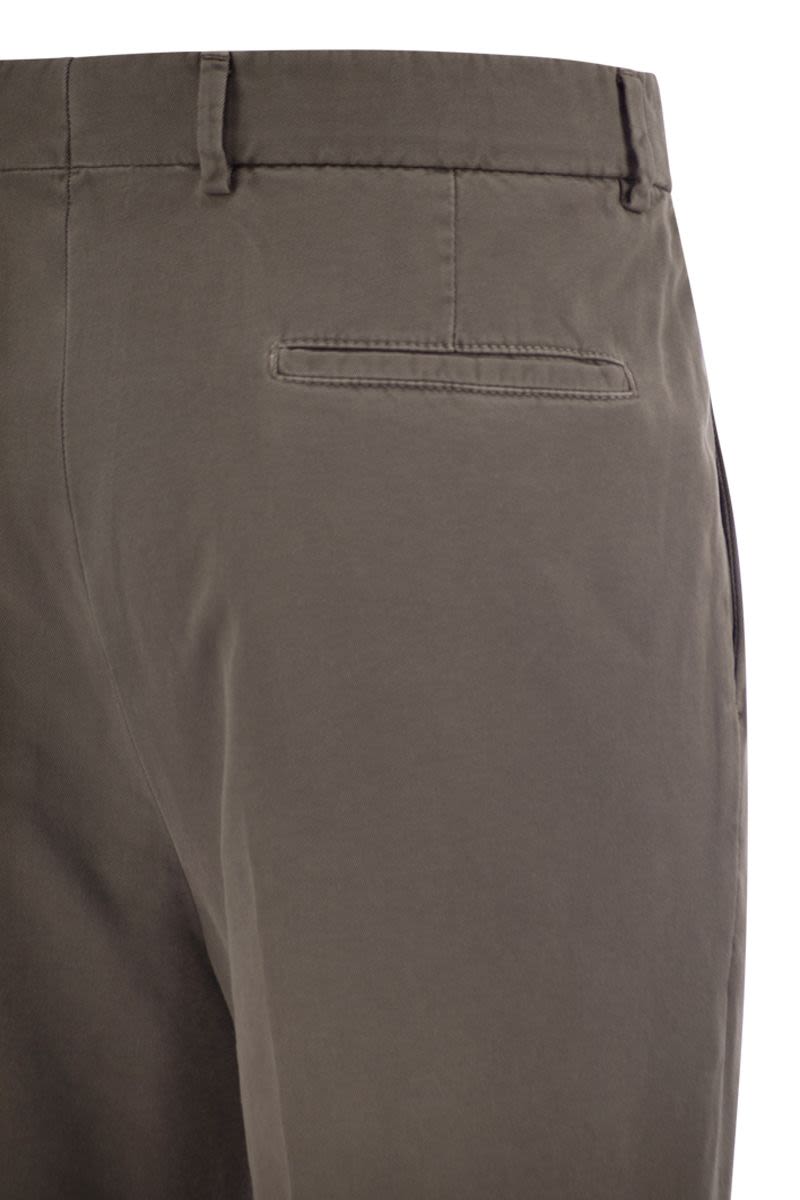 BRUNELLO CUCINELLI Leisure Fit Velvet Trousers with Darts