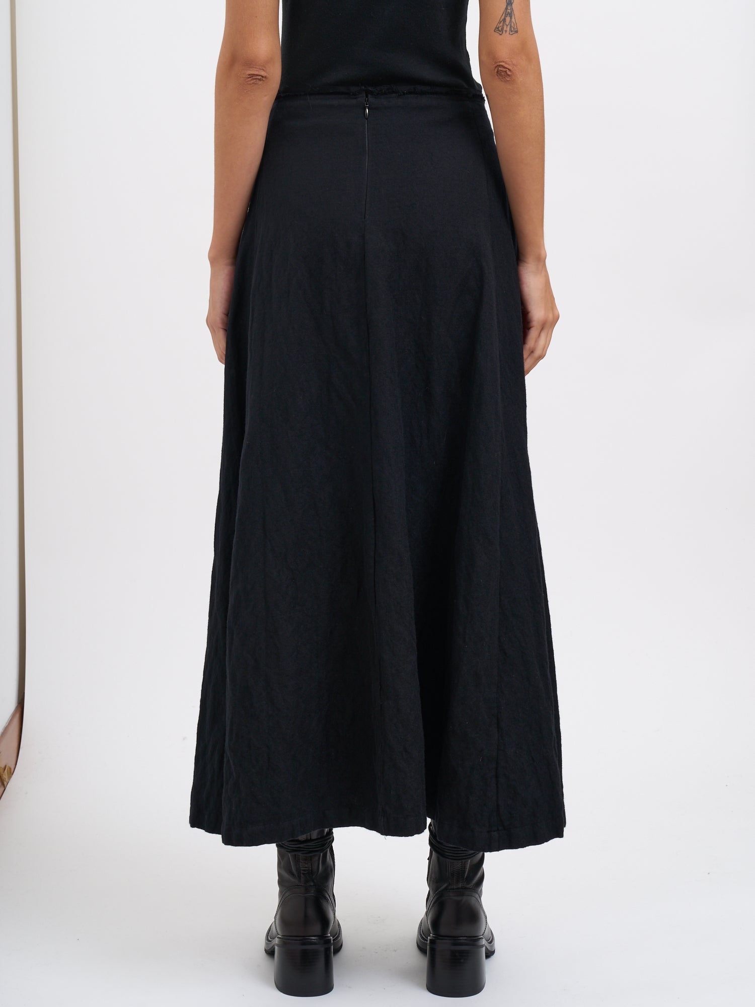 MARC LE BIHAN Long Cotton and Wool Skirt - Size 38
