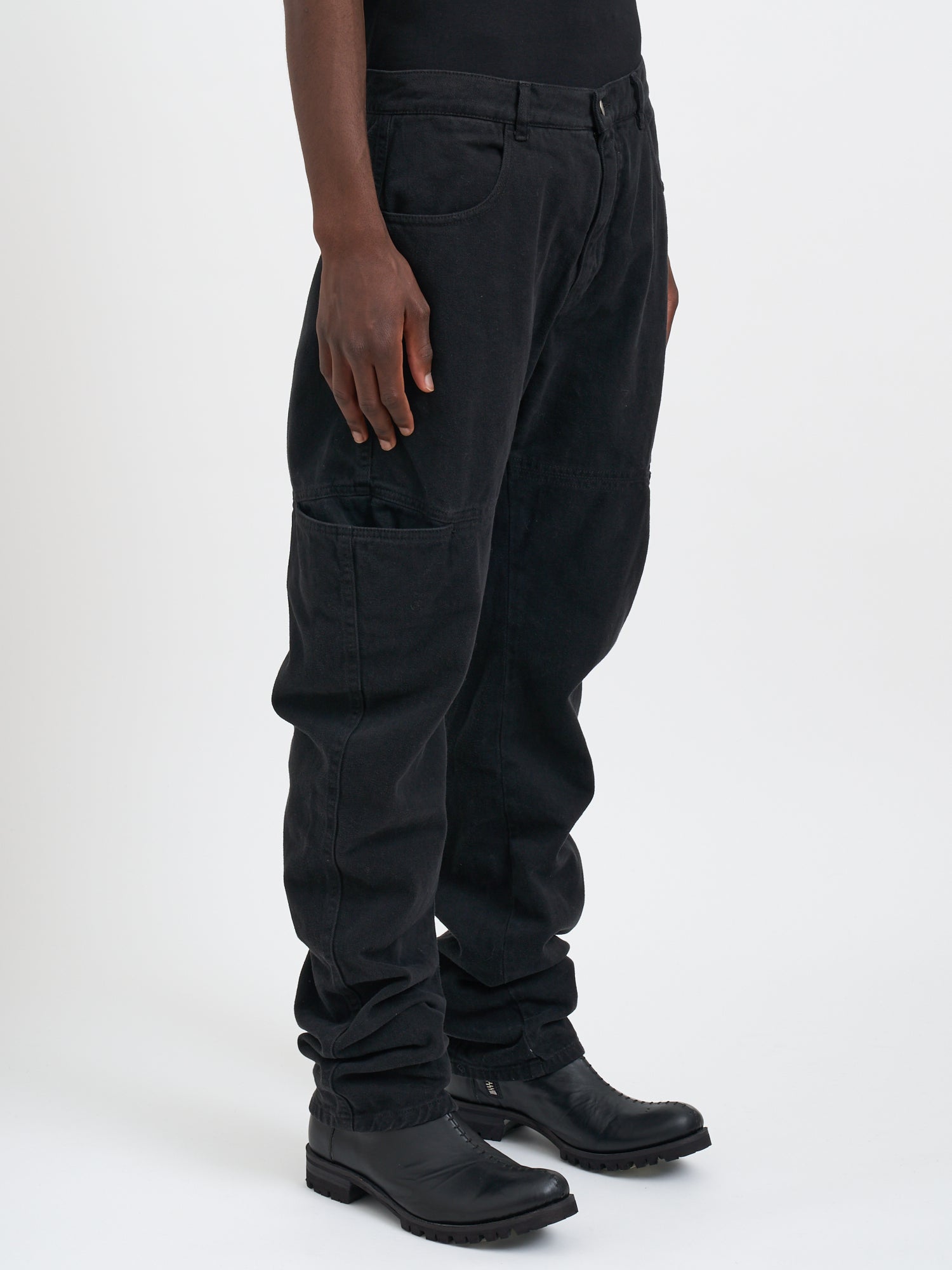 ANDREA YA'AQOV Men's Denim Pocket Trousers - Size M