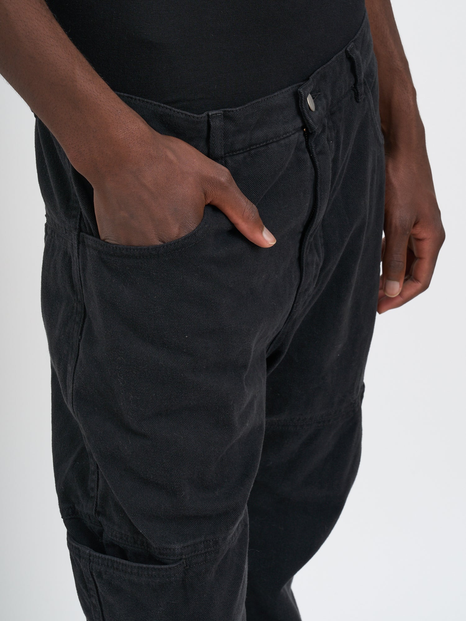 ANDREA YA'AQOV Men's Denim Pocket Trousers - Size M