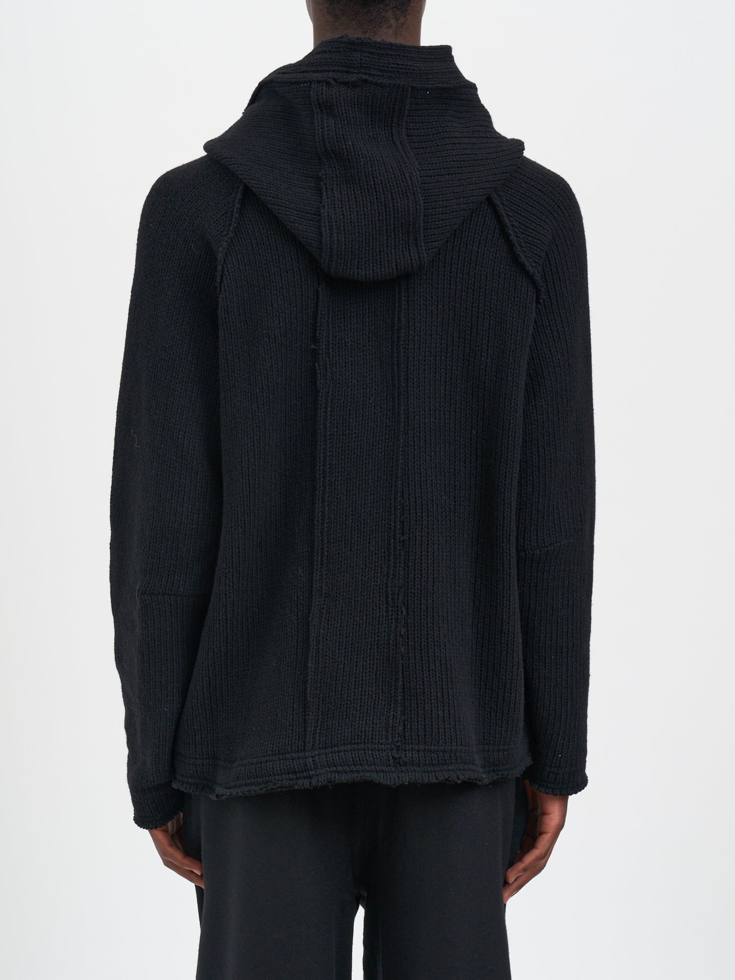 ANDREA YA'AQOV Men's Knit Cardigan with Hood - Size M