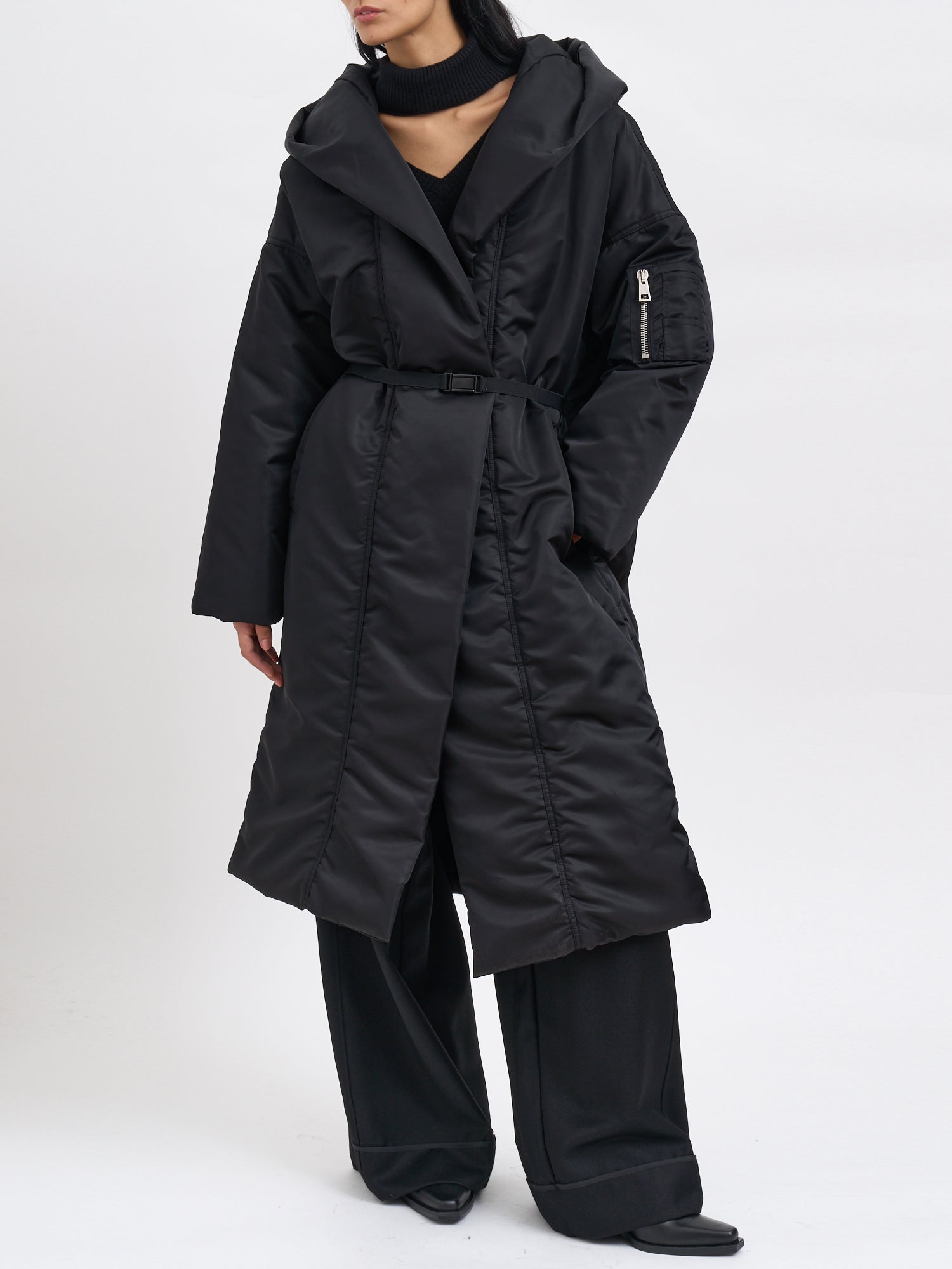 ANDREA YA'AQOV Oversized Long Padded Jacket - Size S
