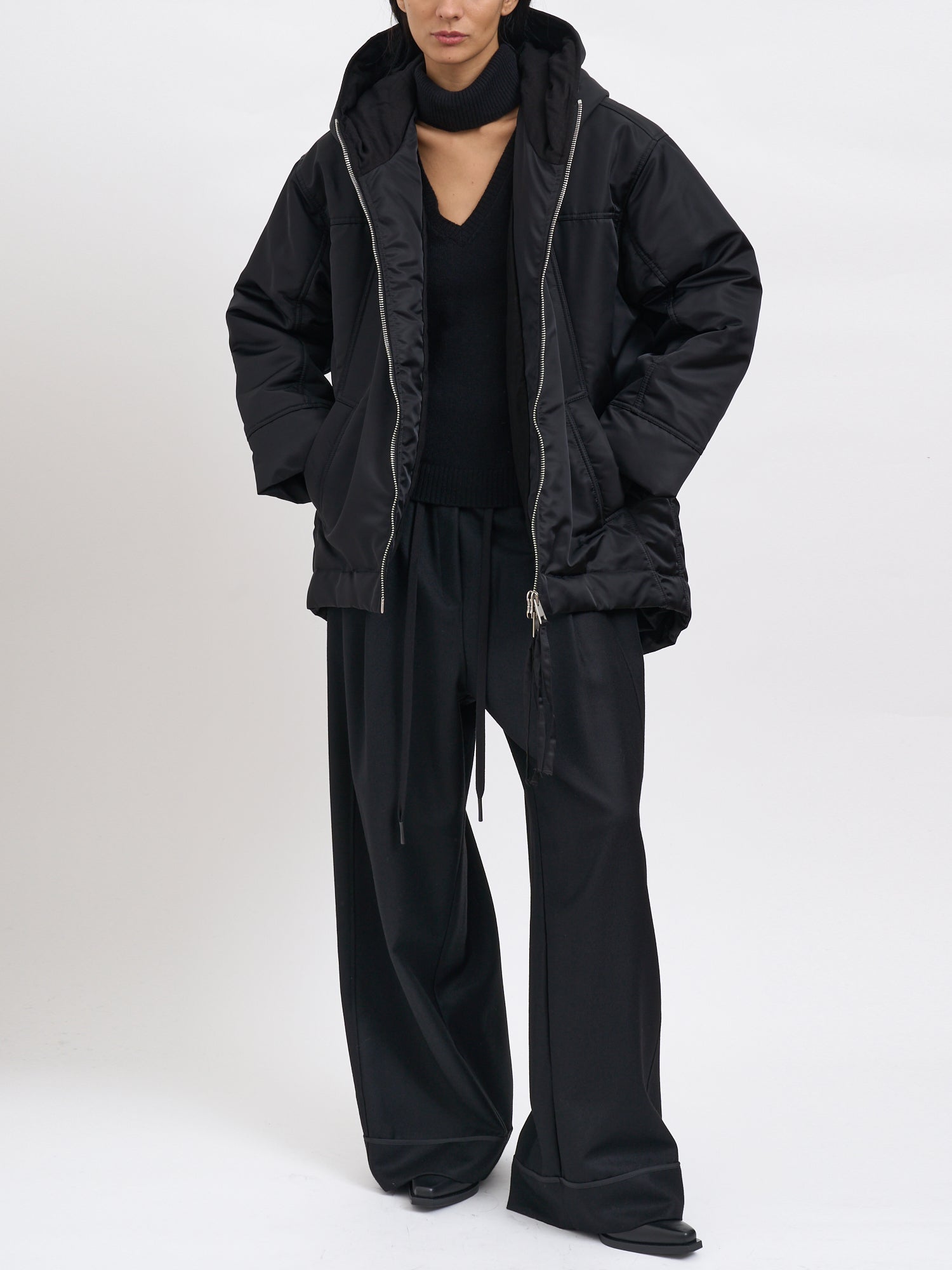 ANDREA YA'AQOV Padded Hooded Jacket in Size S