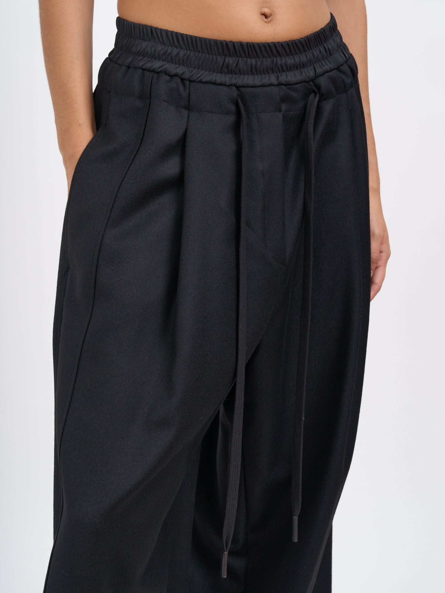 ANDREA YA'AQOV Wide Trouser with Drawstring Waist - Size S