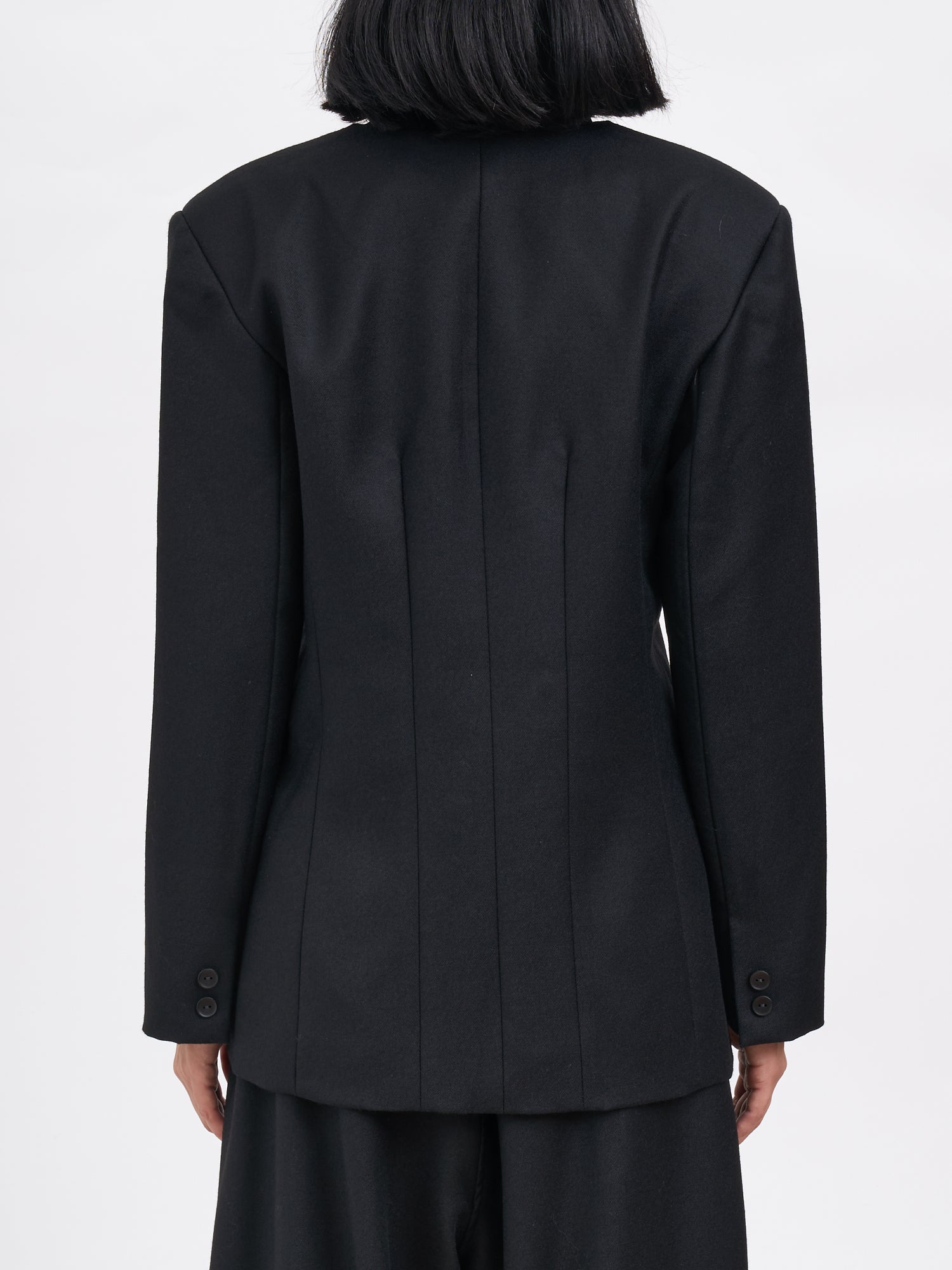 ANDREA YA'AQOV V-Neck Virgin Wool Jacket - Size S