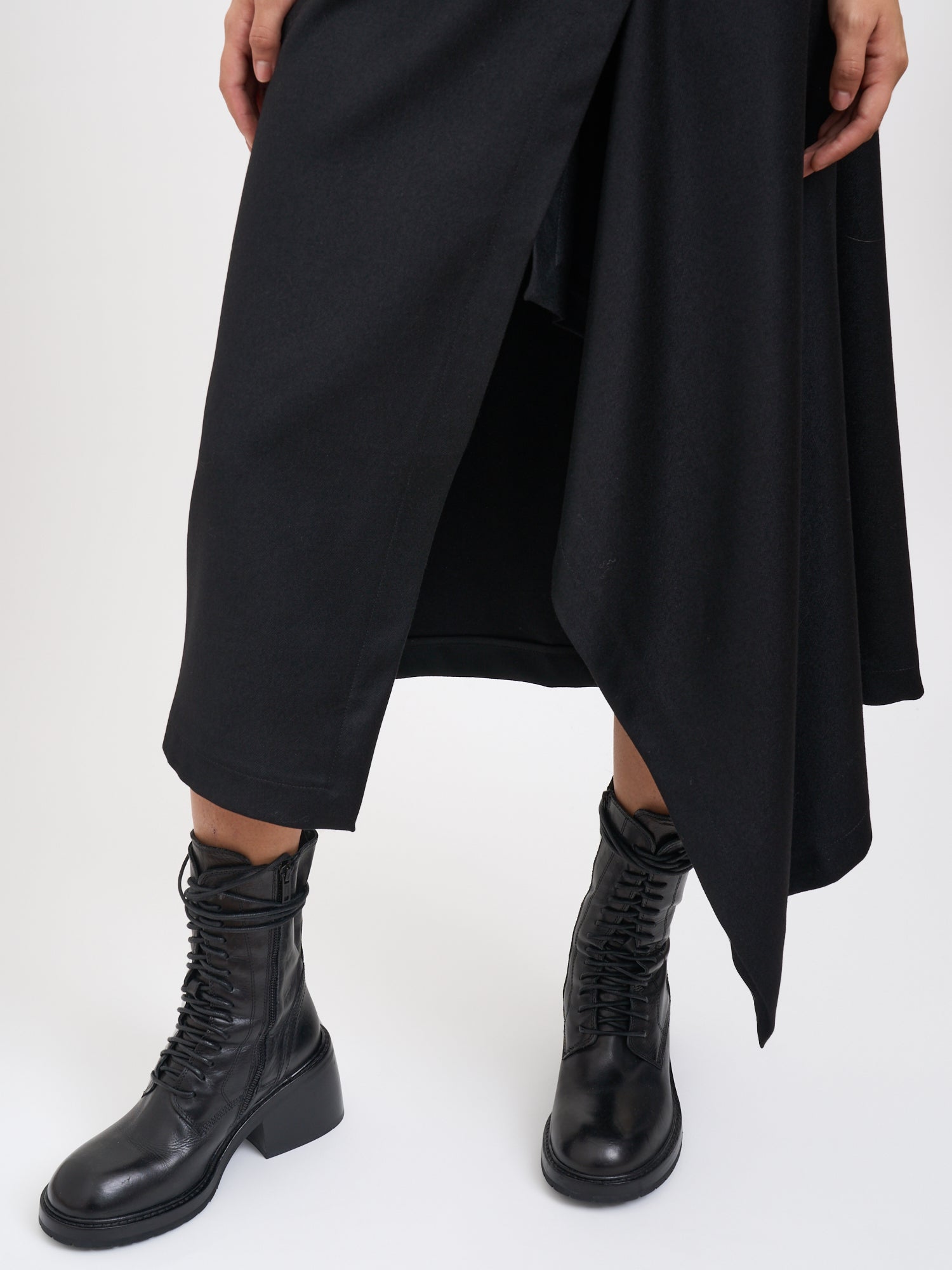 ANDREA YA'AQOV Virgin Wool Midi Skirt for Women