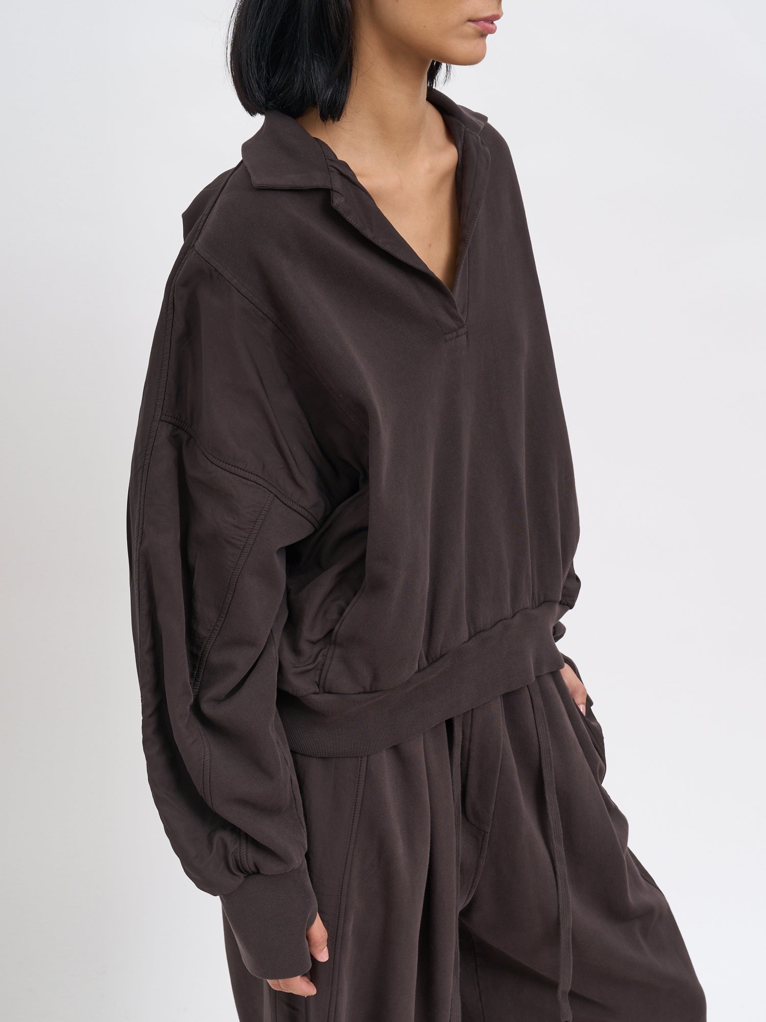 ANDREA YA'AQOV Women's Cotton Polo Sweatshirt - Size S