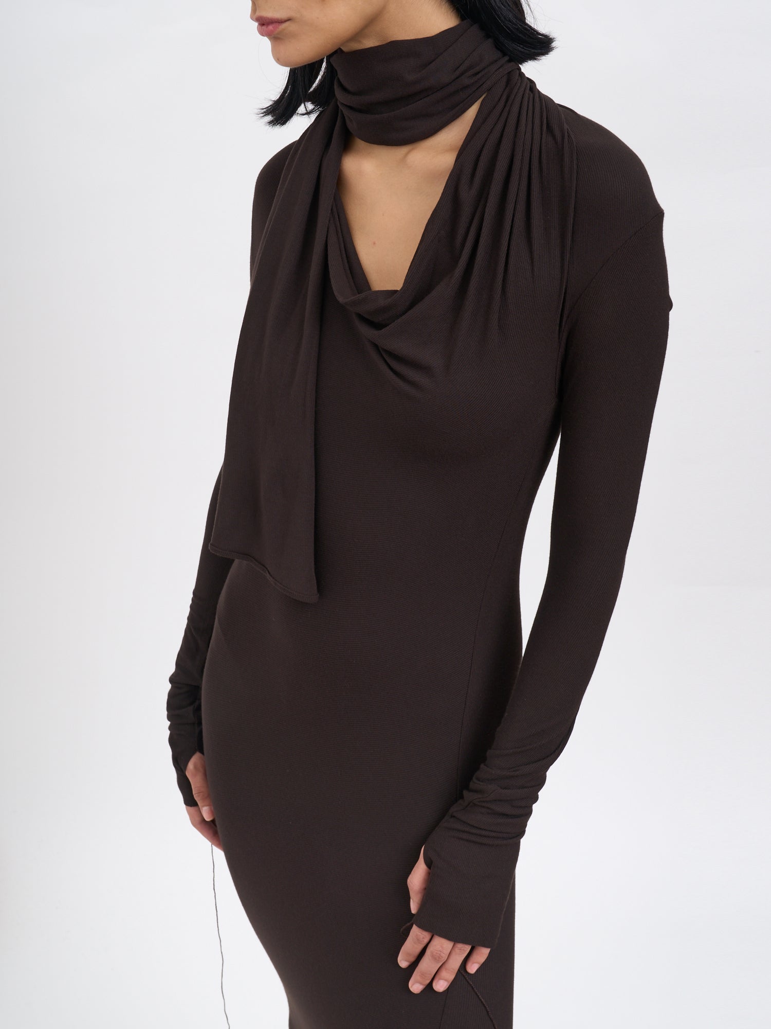 ANDREA YA'AQOV Long Sleeve Modal Dress - Size S