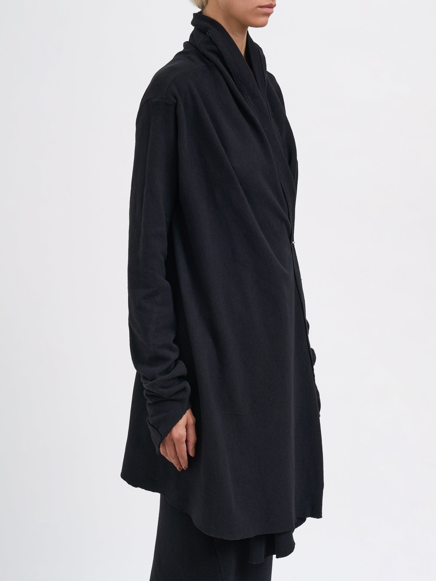 MARC LE BIHAN Long Stretch Cotton Cardigan - Size 38