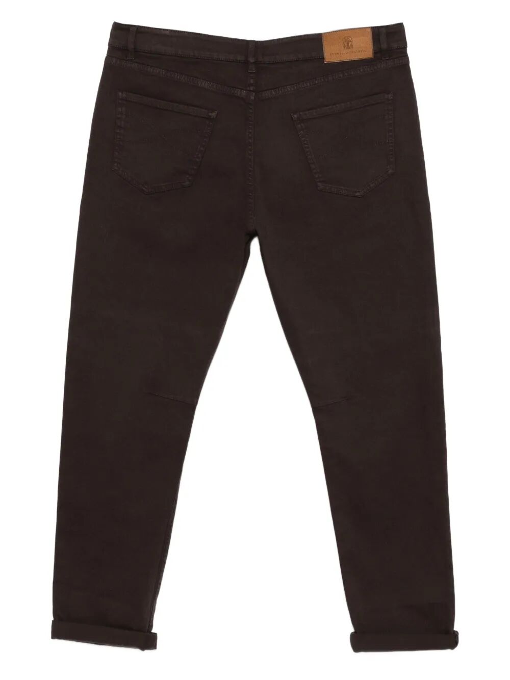 BRUNELLO CUCINELLI Embroidered Logo Straight Leg Jeans for Men