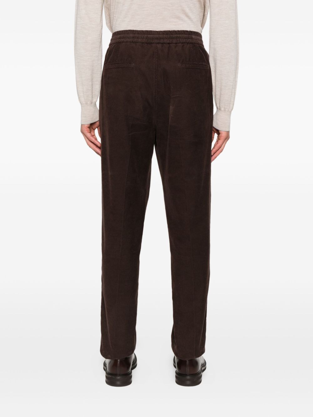 BRUNELLO CUCINELLI Men's Velvet Trousers with Elasticated Drawstring Waistband
