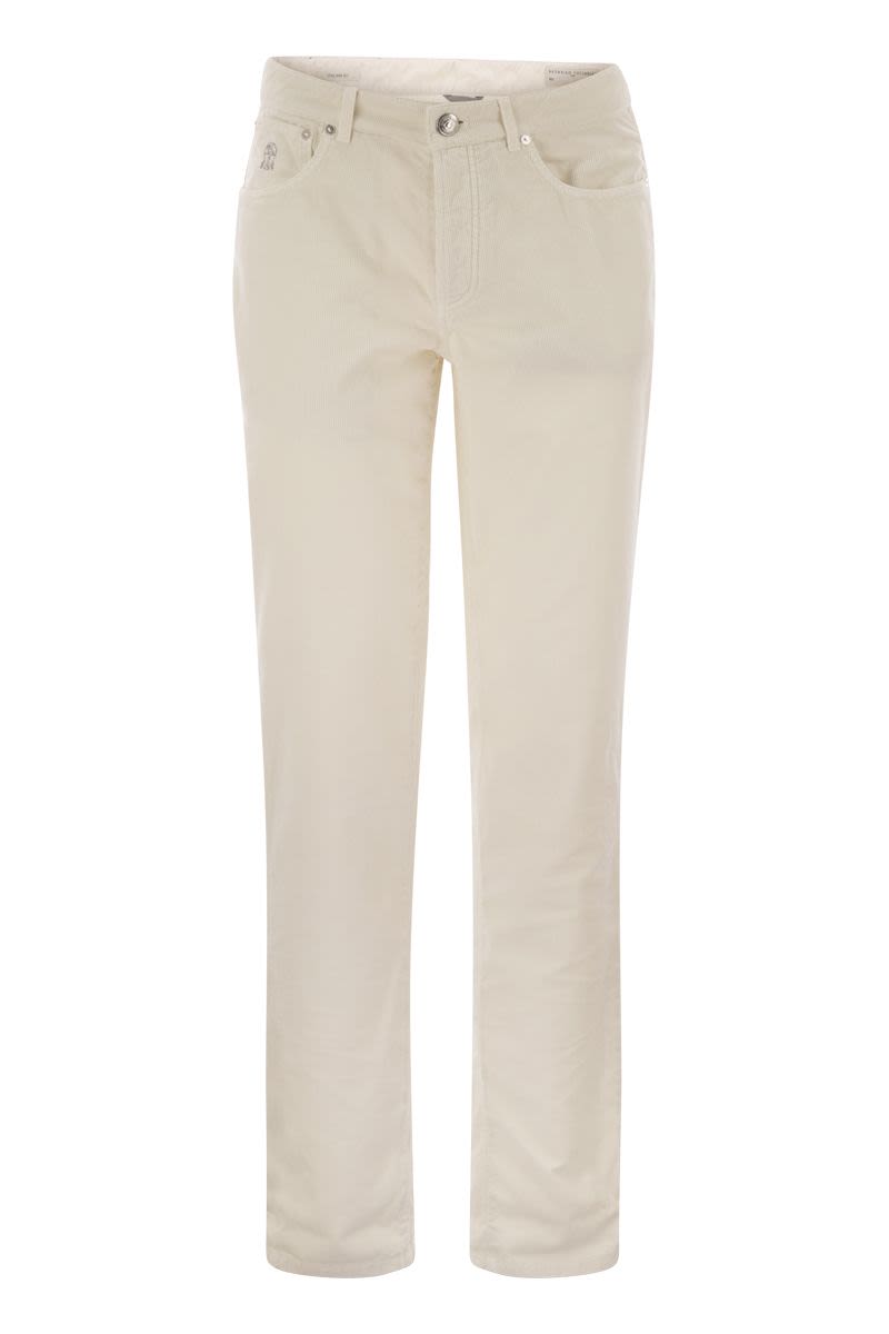 BRUNELLO CUCINELLI Five-Pocket Italian Fit Trousers in Garment Dyed Cotton Corduroy