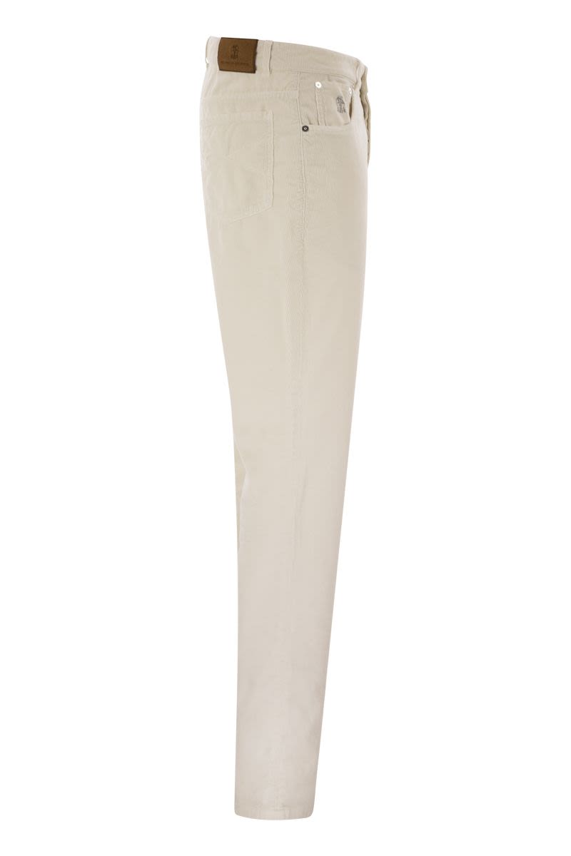 BRUNELLO CUCINELLI Five-Pocket Italian Fit Trousers in Garment Dyed Cotton Corduroy