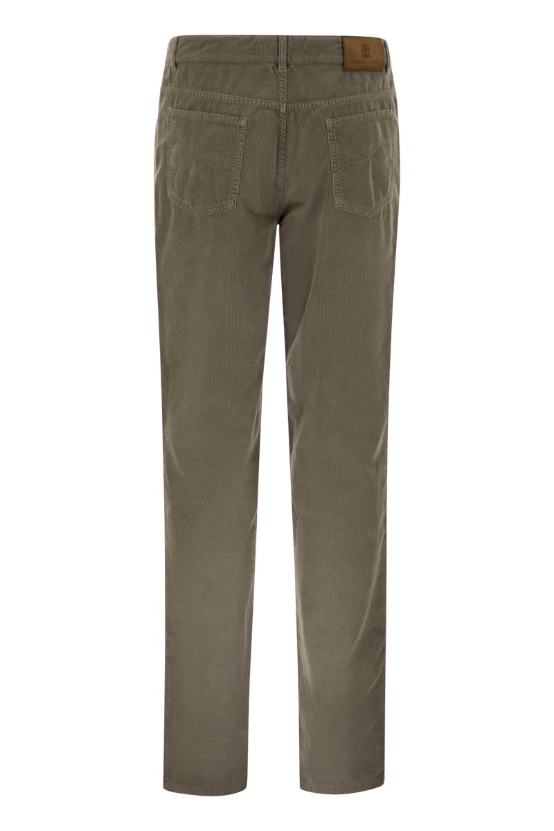 BRUNELLO CUCINELLI Five-Pocket Italian Fit Trousers in Garment Dyed Cotton Corduroy