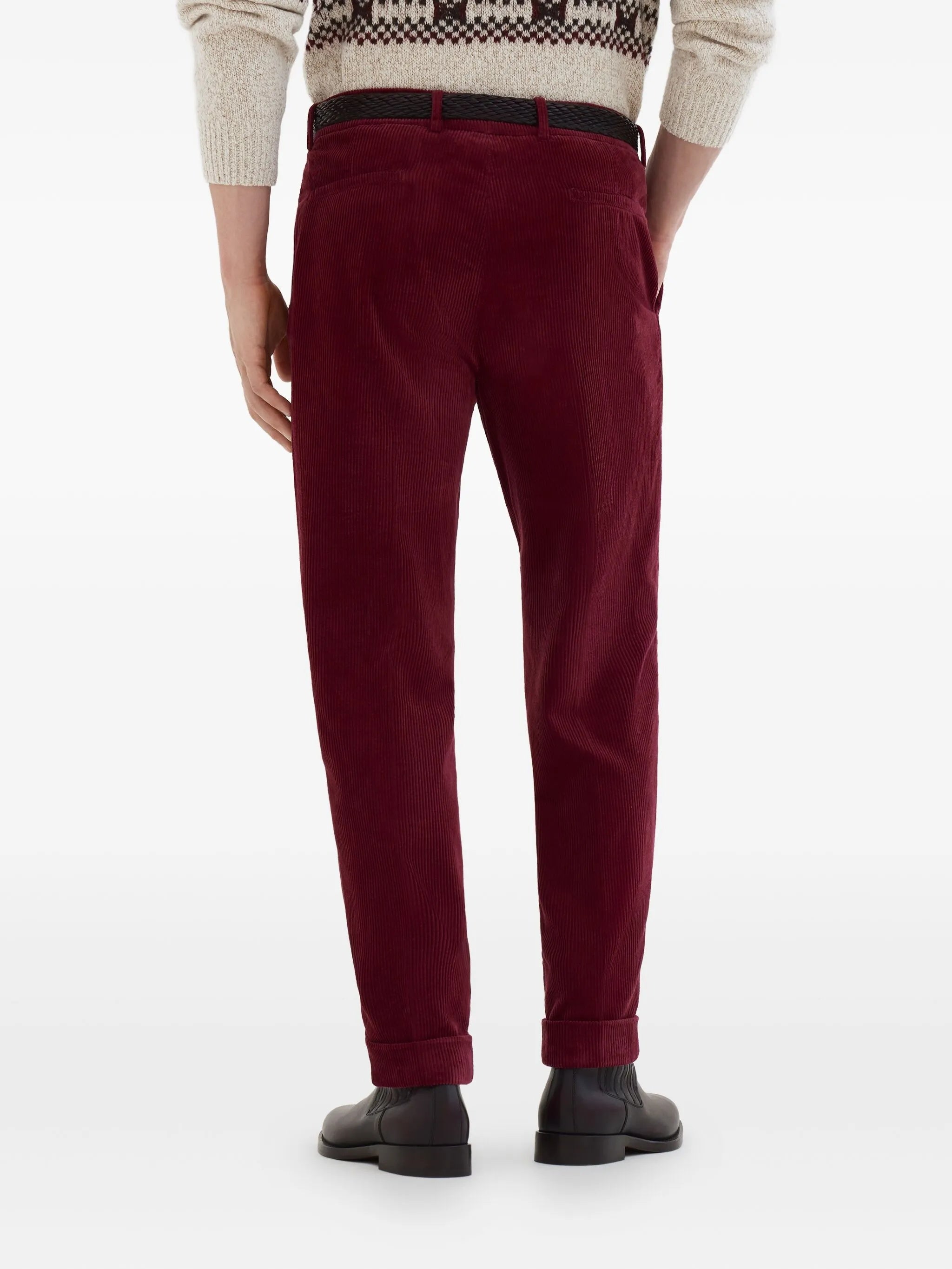 BRUNELLO CUCINELLI Garment-Dyed Leisure Fit Trousers in Cotton Corduroy