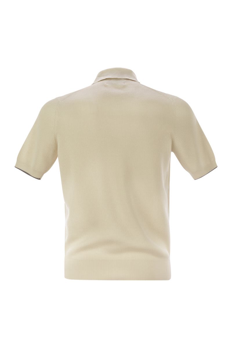 BRUNELLO CUCINELLI Lightweight Ribbed Polo-Style T-Shirt