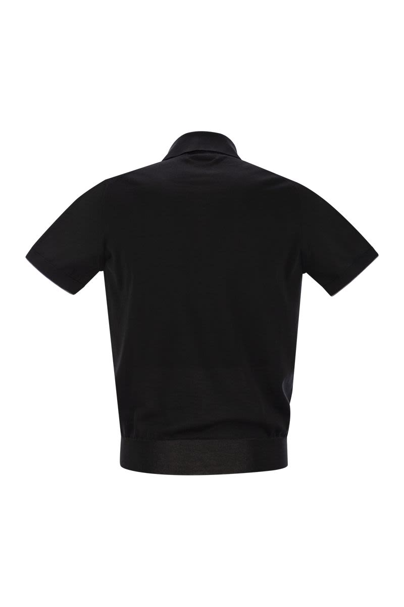 BRUNELLO CUCINELLI Lightweight Cotton Knit Polo Shirt