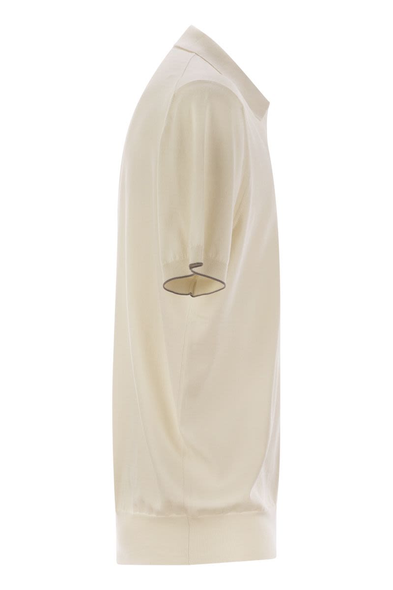 BRUNELLO CUCINELLI Cotton Polo Style Sweater for Men - SS25