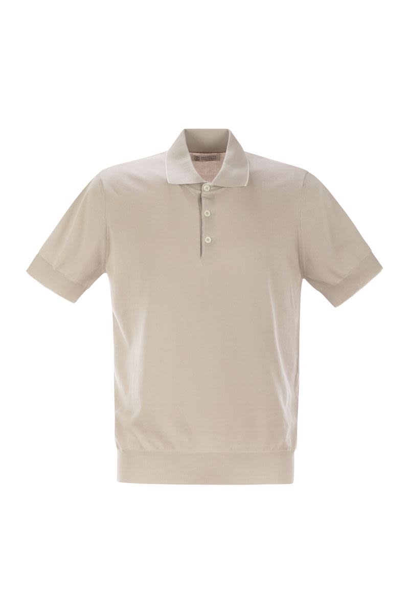 BRUNELLO CUCINELLI Lightweight Cotton Knit Polo Shirt