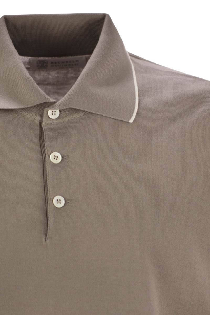 BRUNELLO CUCINELLI Lightweight Cotton Knit Polo Shirt