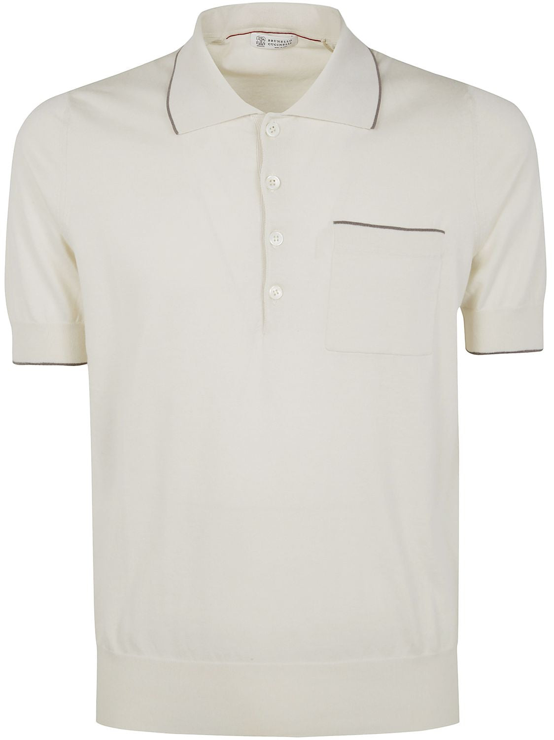 BRUNELLO CUCINELLI Fine Knit Polo Shirt for Men