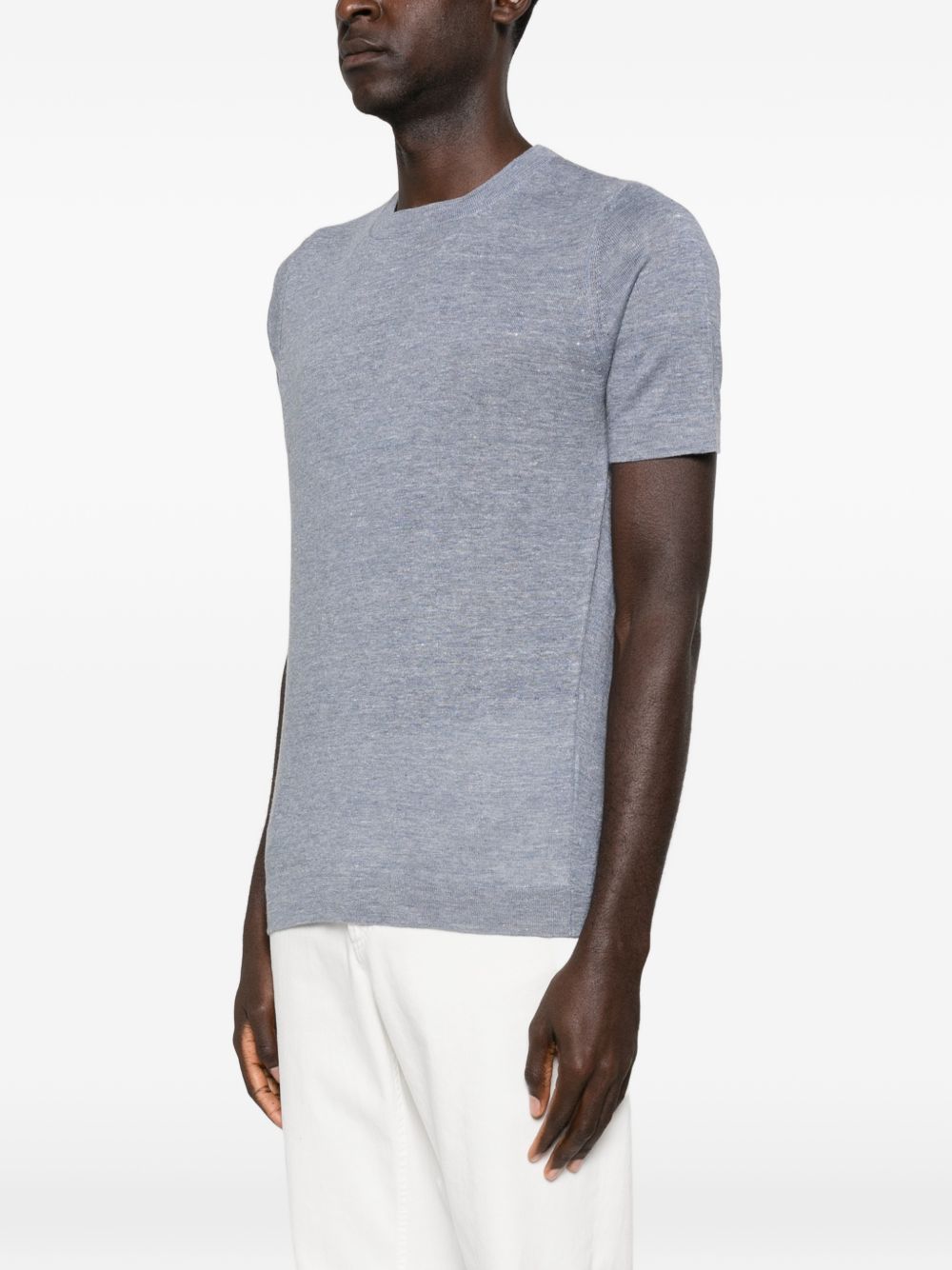 BRUNELLO CUCINELLI Linen Blend Knit Sweater for Men - Spring/Summer