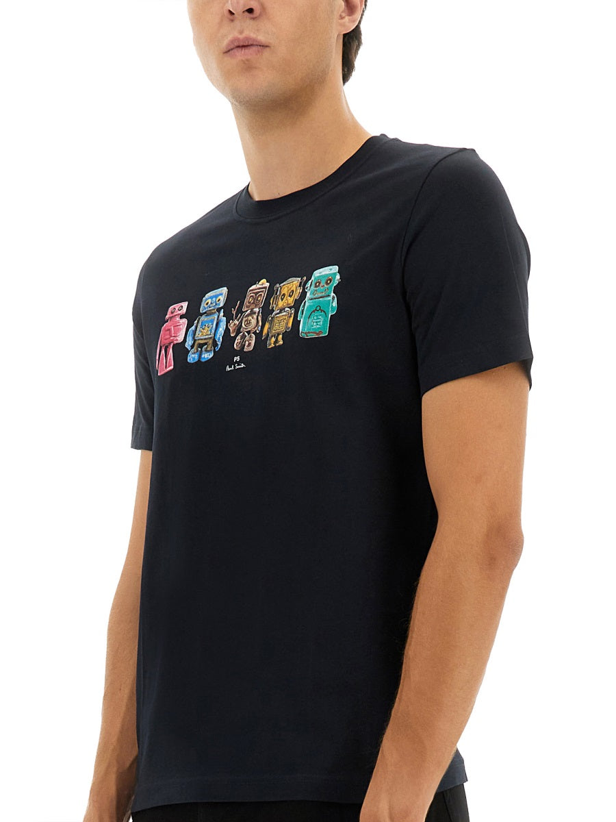 PAUL SMITH Men's Regular Fit T-Shirt - Robots