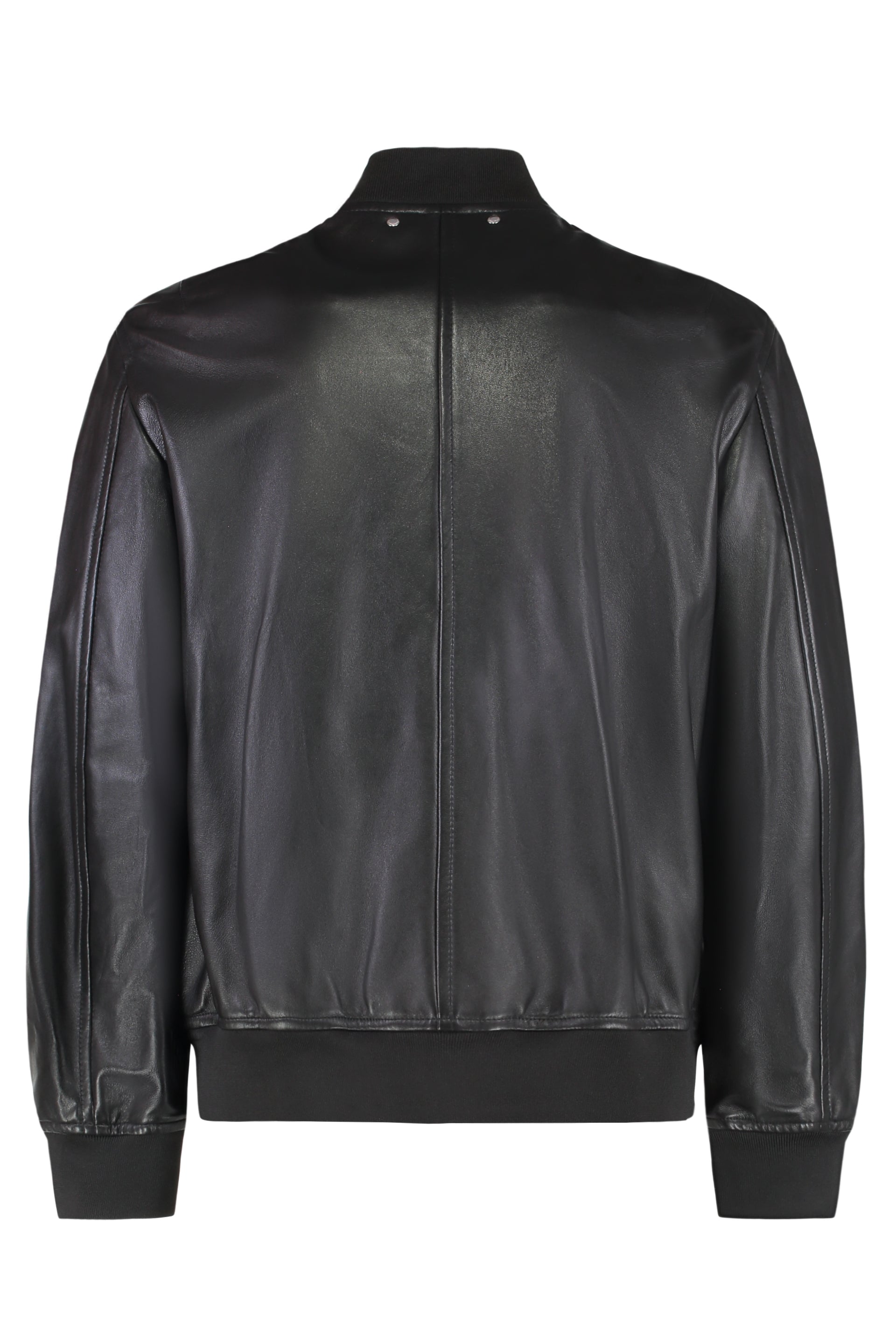 PAUL SMITH Men's Premium Leather Jacket with Zipped Sleeve Pocket