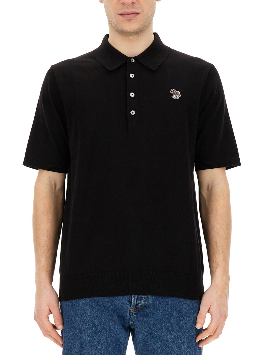 PS PAUL SMITH Classic Polo Shirt with Zebra Patch - Size L
