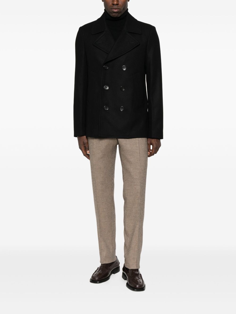 PAUL SMITH Double-Breasted Notched Lapel Outerwear for Men