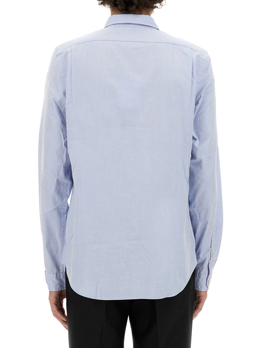PS PAUL SMITH Men's Regular Fit Classic Collar Shirt with Zebra Logo