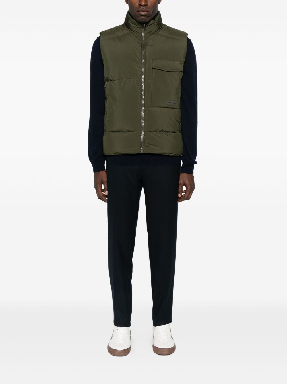 PAUL SMITH Padded Vest for Men - Quilted Design with High Neck