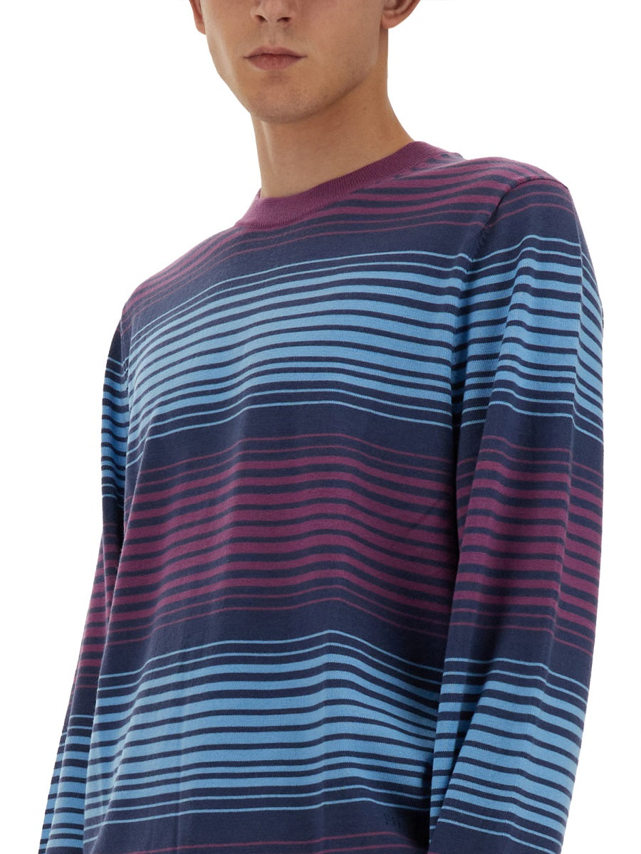PS PAUL SMITH Striped Merino Wool Shirt - Size L