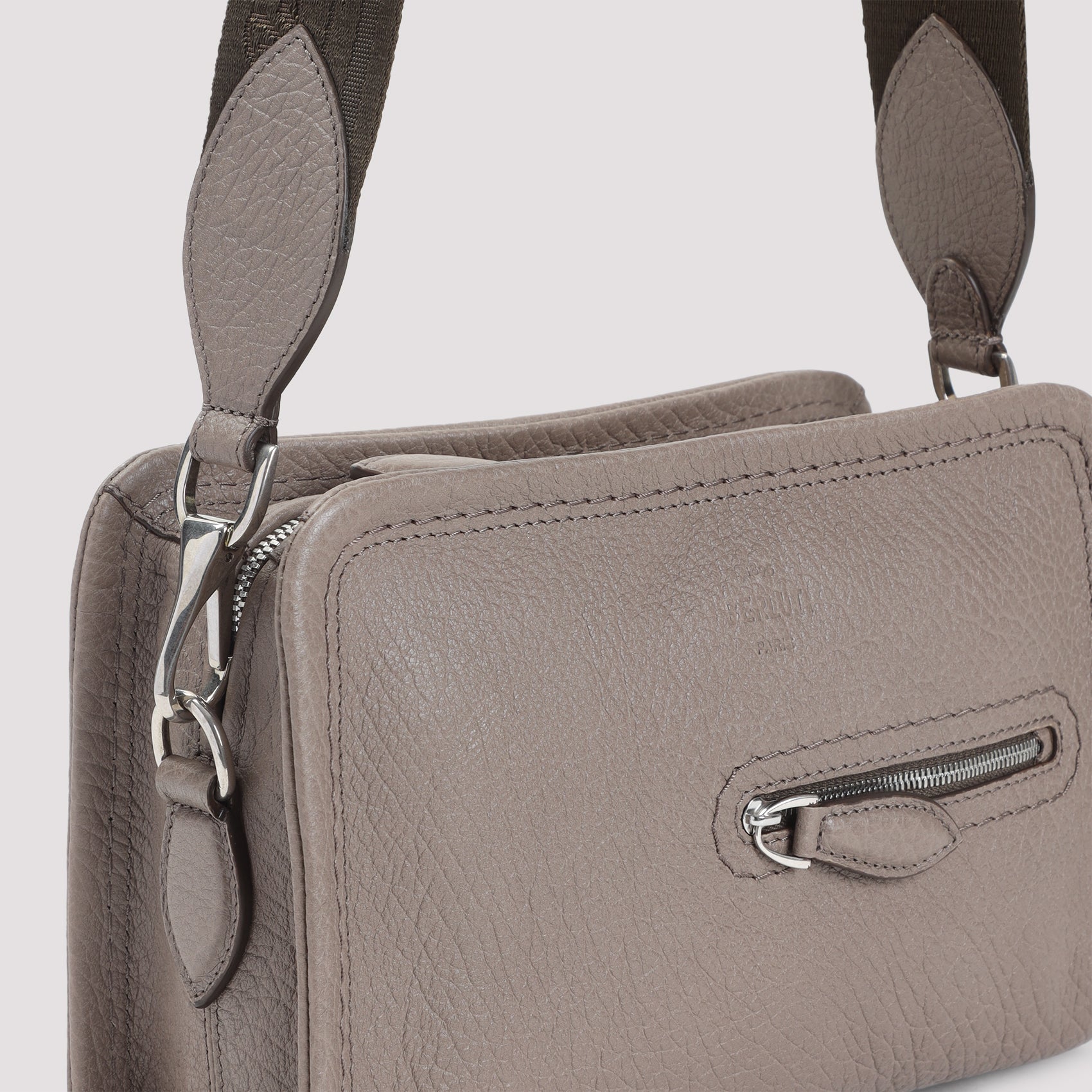 BERLUTI Grained Leather Shoulder Bag - 26cm x 16cm x 8cm