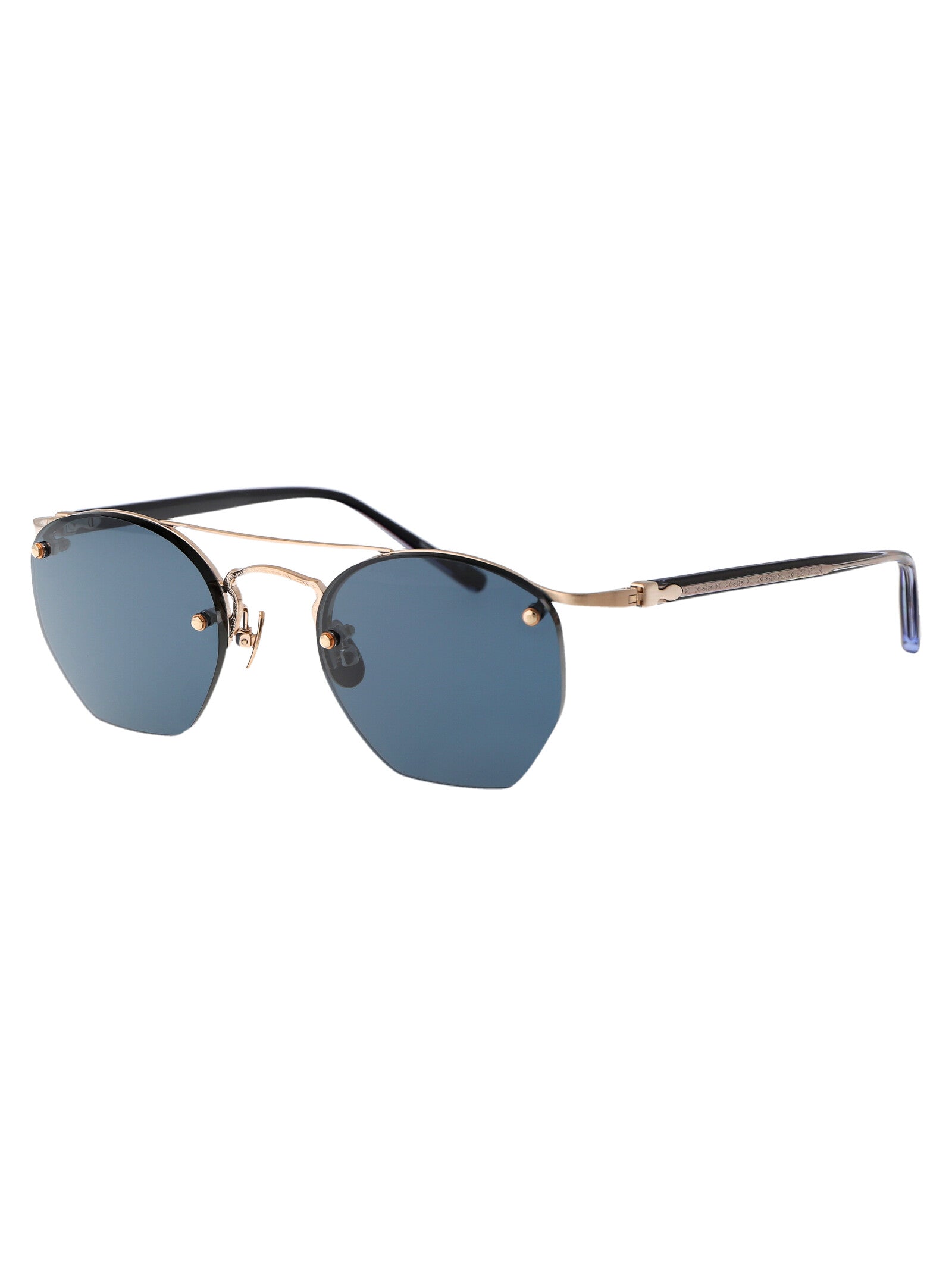 MATSUDA Brushed Gold Titanium Sunglasses - Unisex
