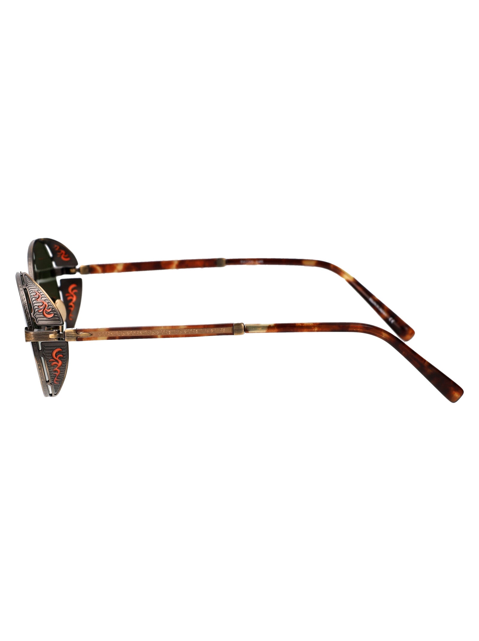 MATSUDA Unisex Titanium Sunglasses - Antique Gold Finish
