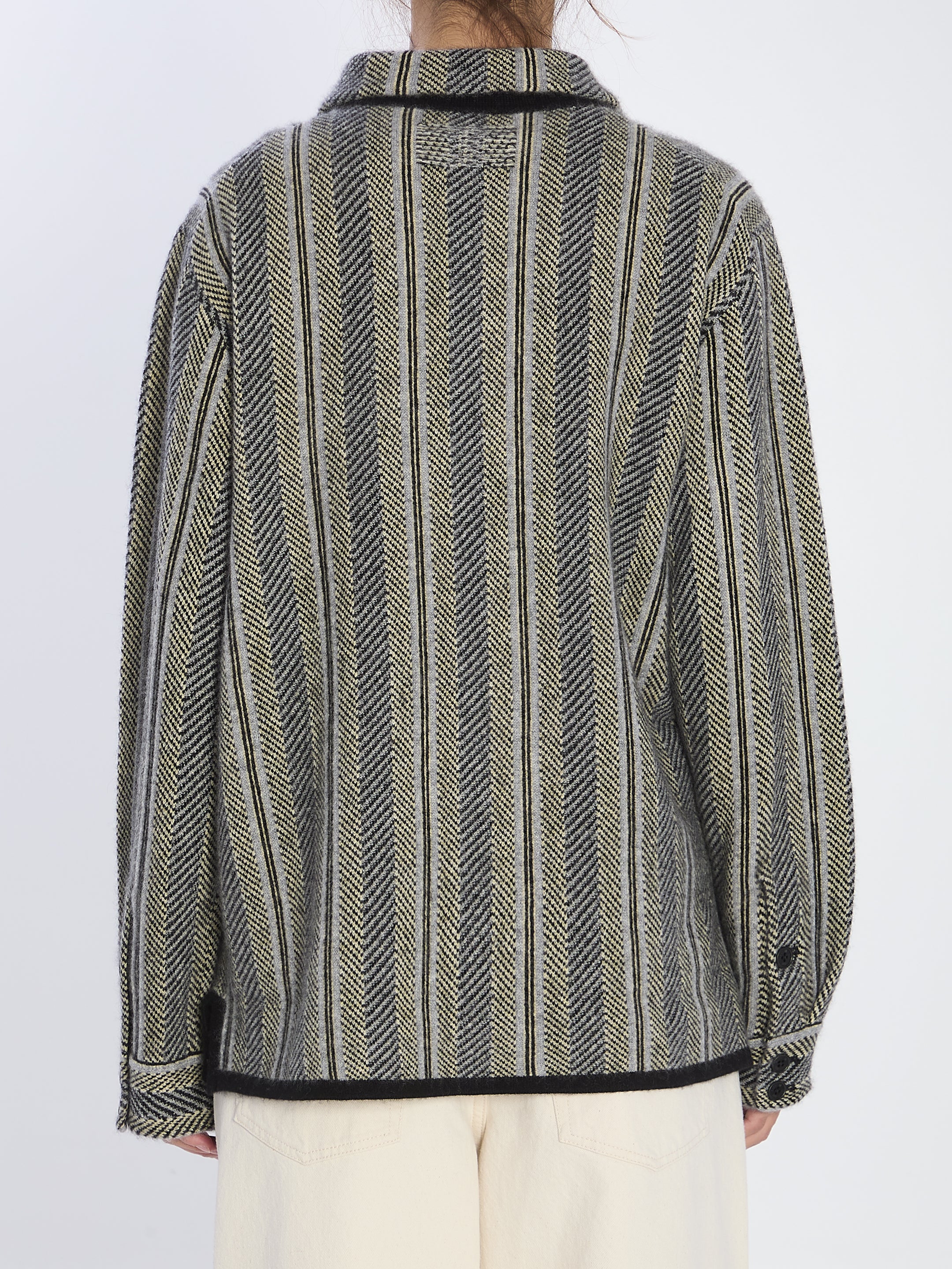 GUEST IN RESIDENCE Relaxed Fit Stripe Work Shirt - Size L