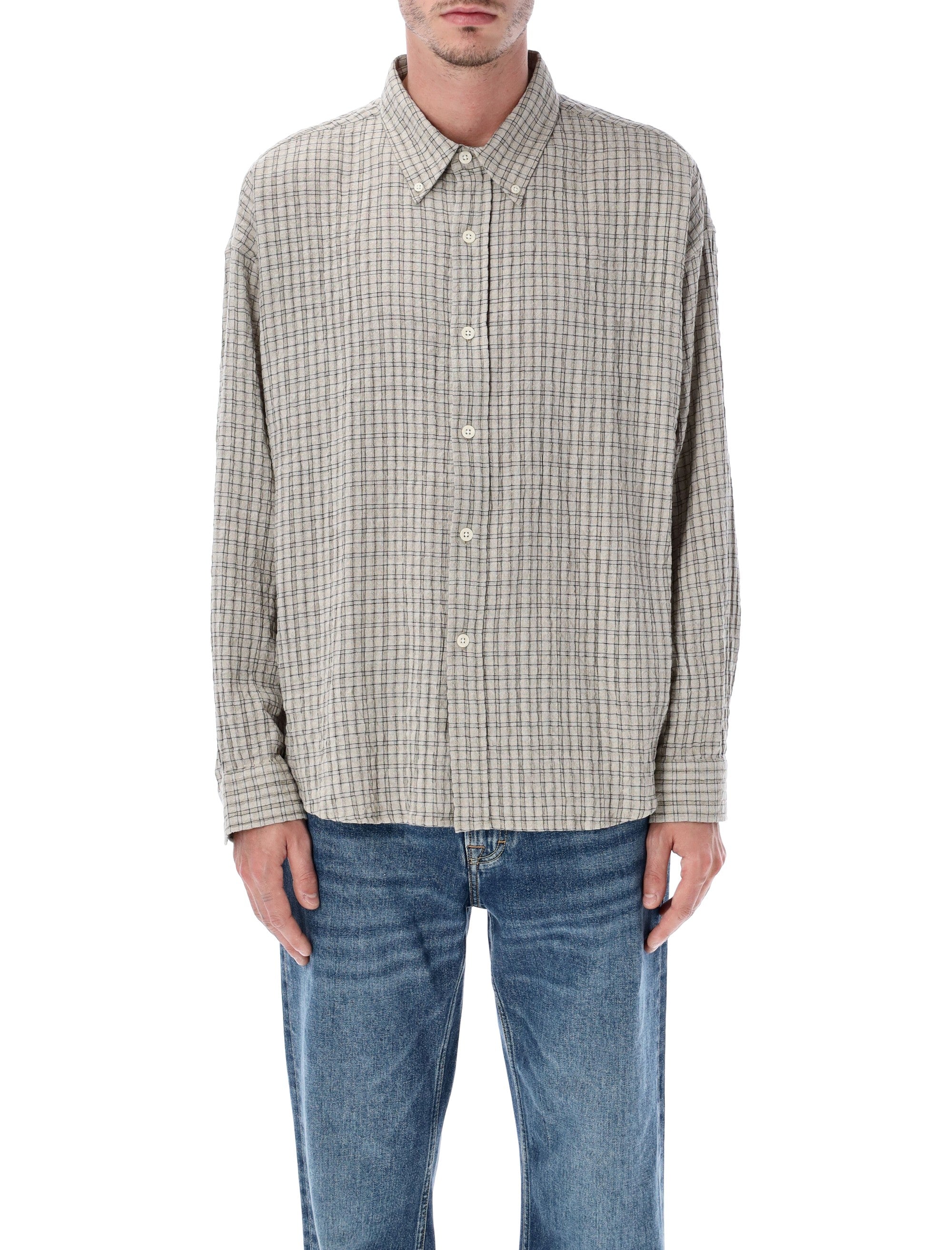 MFPEN Oversized Button Down Shirt - Generation Check (L)