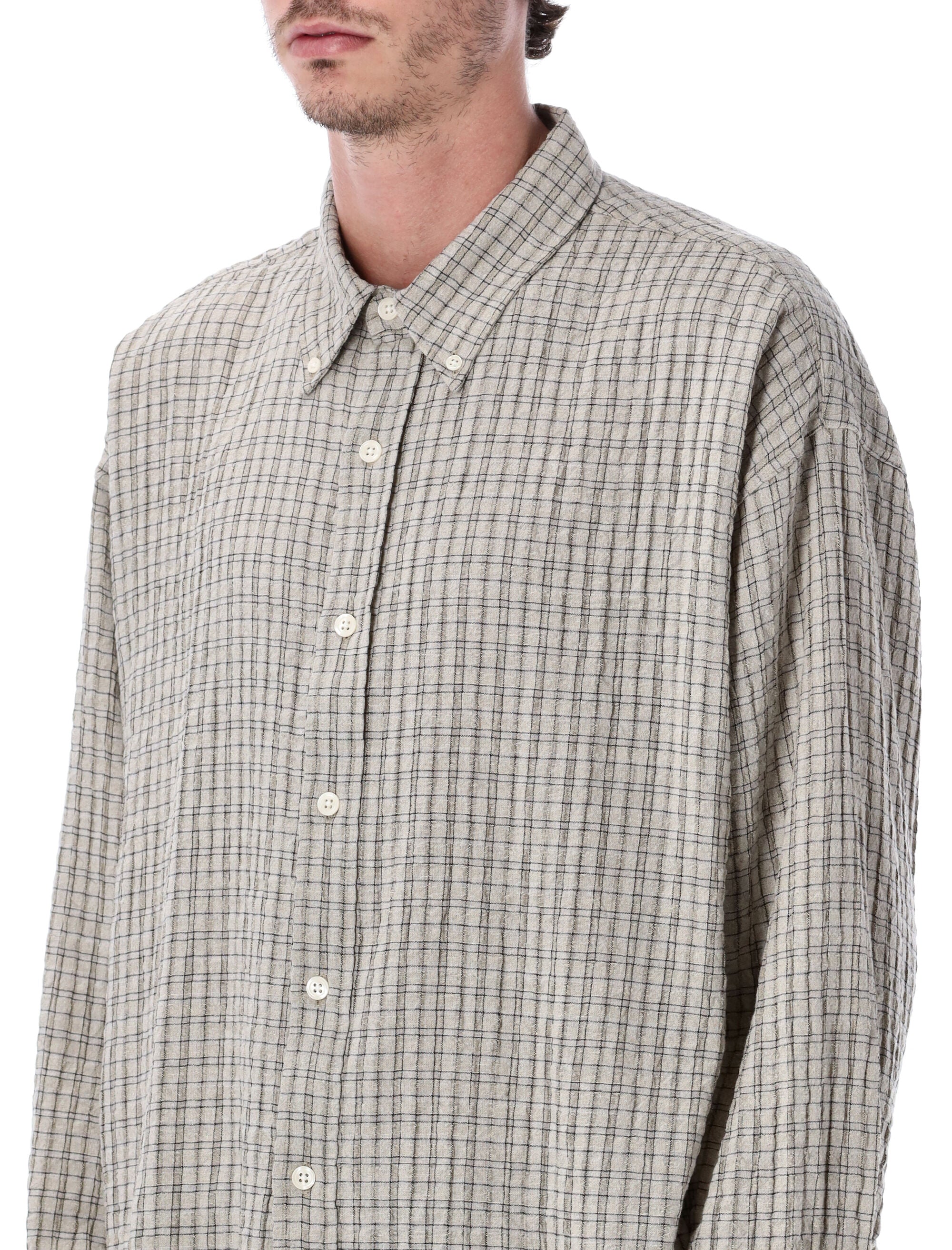 MFPEN Oversized Button Down Shirt - Generation Check (L)