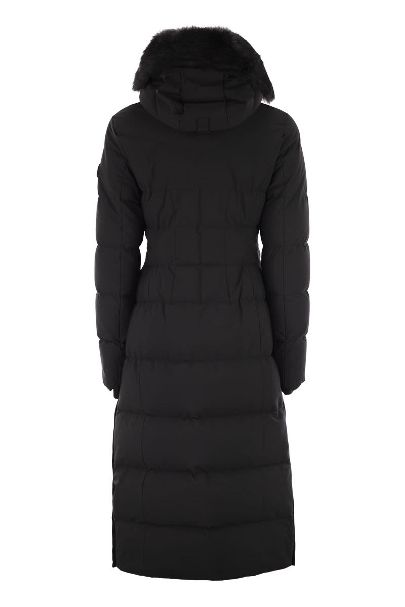 MOOSE KNUCKLES Jocada Long Down Jacket with Hood