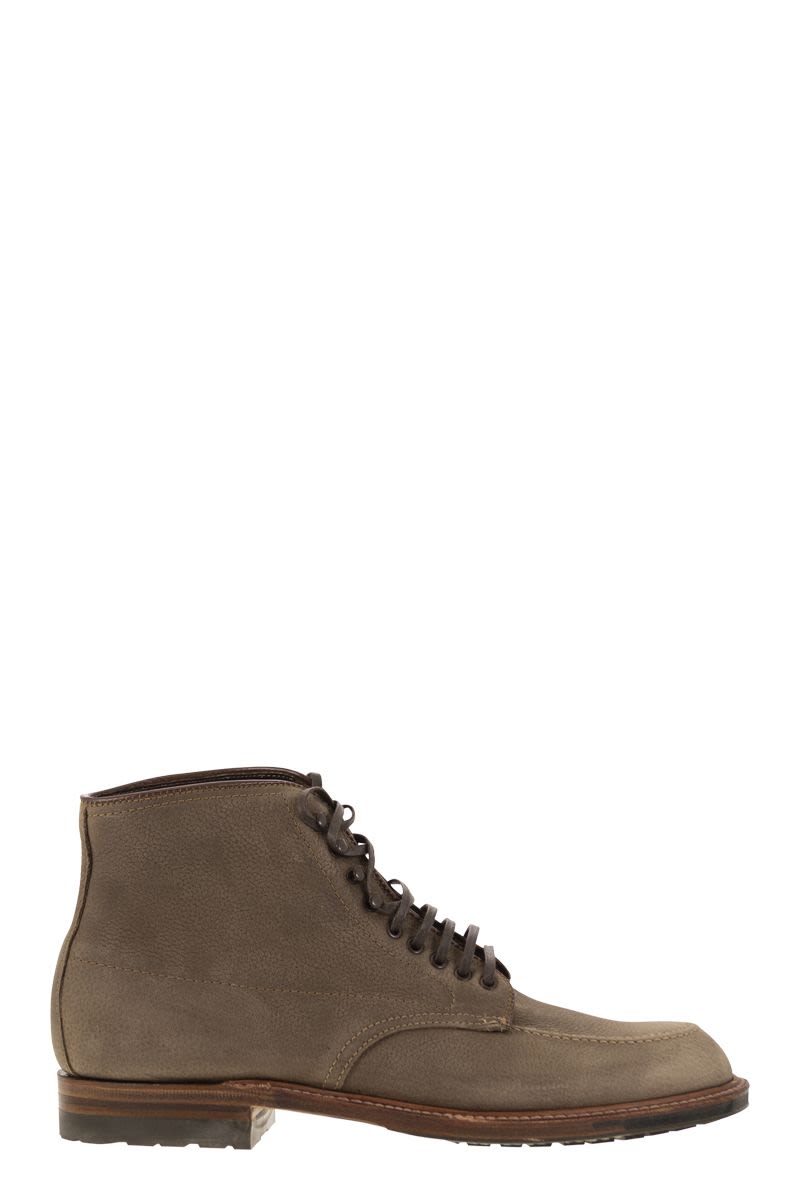 ALDEN Suede Lace-Up Boot with Commando Sole - Ankle Height